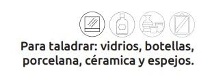 Broca para Vidriero 1/4” (6 mm) con Punta de Carburo de Tungsteno – Perfecto para Perforar Vidrio, Porcelana y Cerámica
