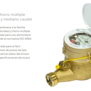 MEDIDOR AGUA 2" x 1 1/2" EXTERIOR M120i "ELSTER" inc. Cert. homolgacion