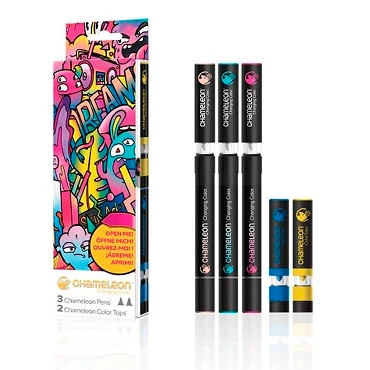 Irrigador Bucal SET DE INTRODUCCION CHAMELEON 3 MARCADORES MAS 2 COLOR TOPS CHAMELEON MEZCLAS DE COLOR COLOR MARCA