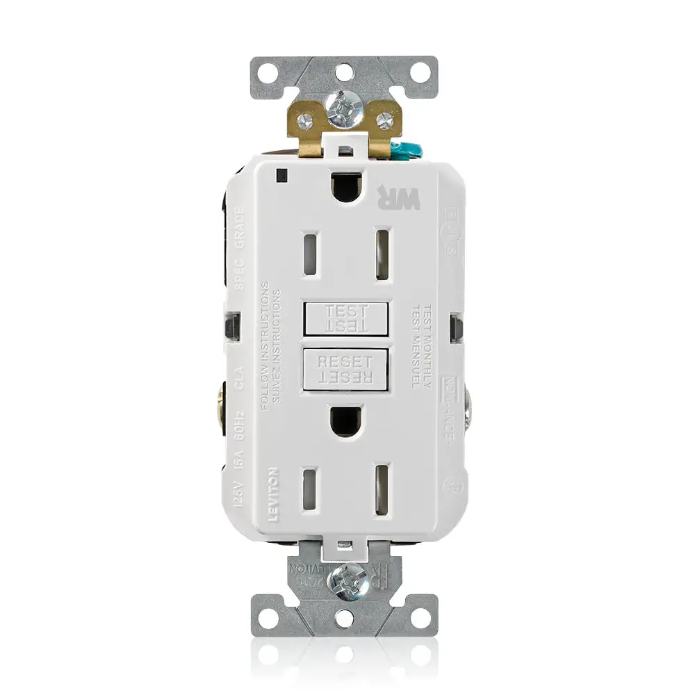 Pasta de Pulido Receptaculo duplex icft blanco smartlockpro grado industrial leviton