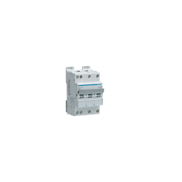 Adaptador D-Sub Disjoncteur 3P+N 6/10kA Courbe C 20A 3 modules HAGER NFT820