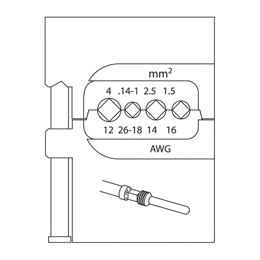 Grado Industrial GEDORE 8140-18 - Módulo conectores industriales