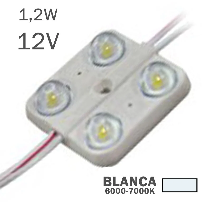 Modulo LED 1,2W 12V 4 x 2835 Luz Blanca (Código de Color)