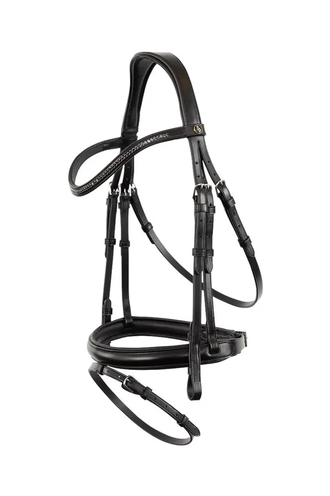 Brackley cabezada con muserola combinada Black/Silver C en Paquete de 50 Unidades