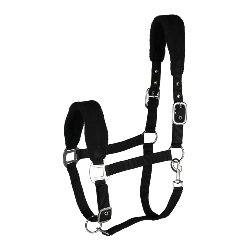 Cabezada de Cuadra con Polar Kiel Negro X-Full para Cuerdas de 5mm 12mm