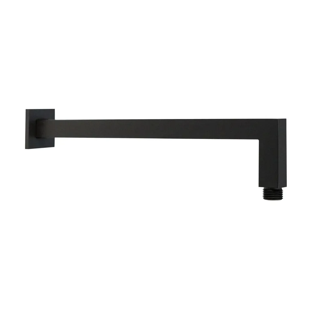 Braccio doccia squadrato ottone 22x22x400mm nero
