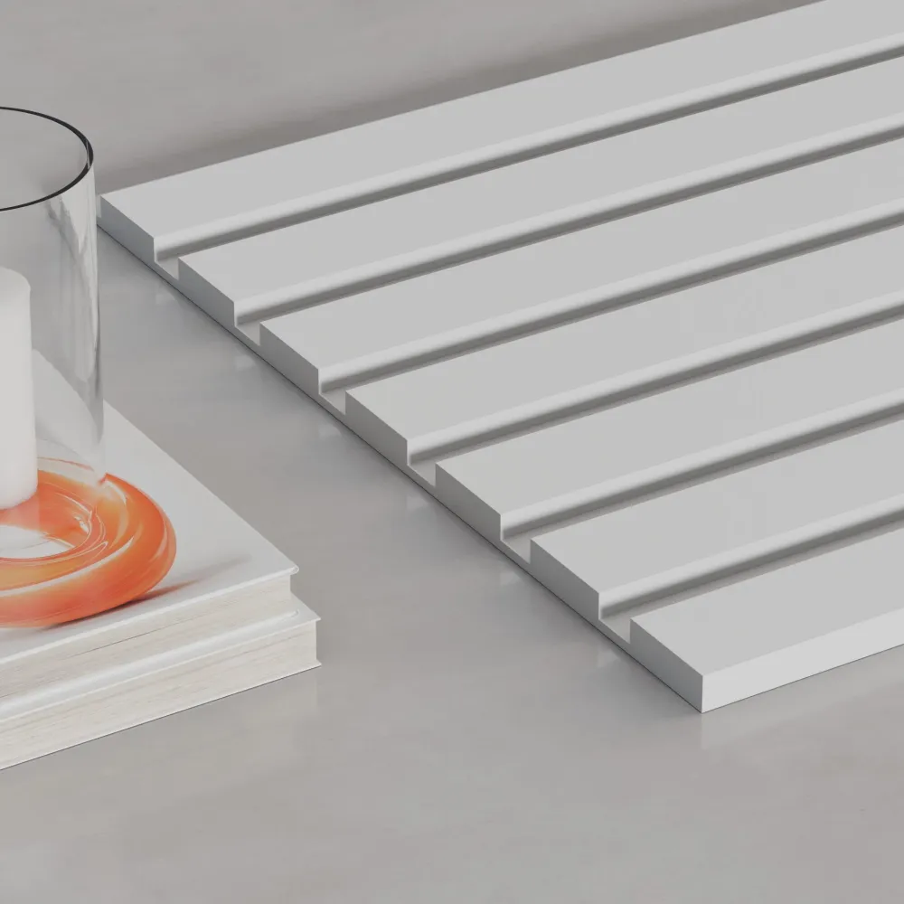106" Slat Paint-Ready Fluted Wall Panels (4 Panels)