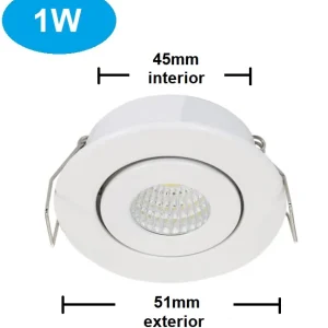 PANEL LED EMPOTRAR BLANCO 1W 2700K 45mm