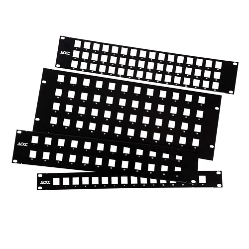 2RU 48 Port Rack Mount Field Configurable KMJ Ébano Patch Panel AK48H