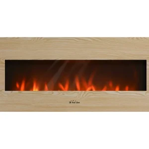 Chimenea Eléctrica Panorámica con luz LED ambiental y panel frontal MDF