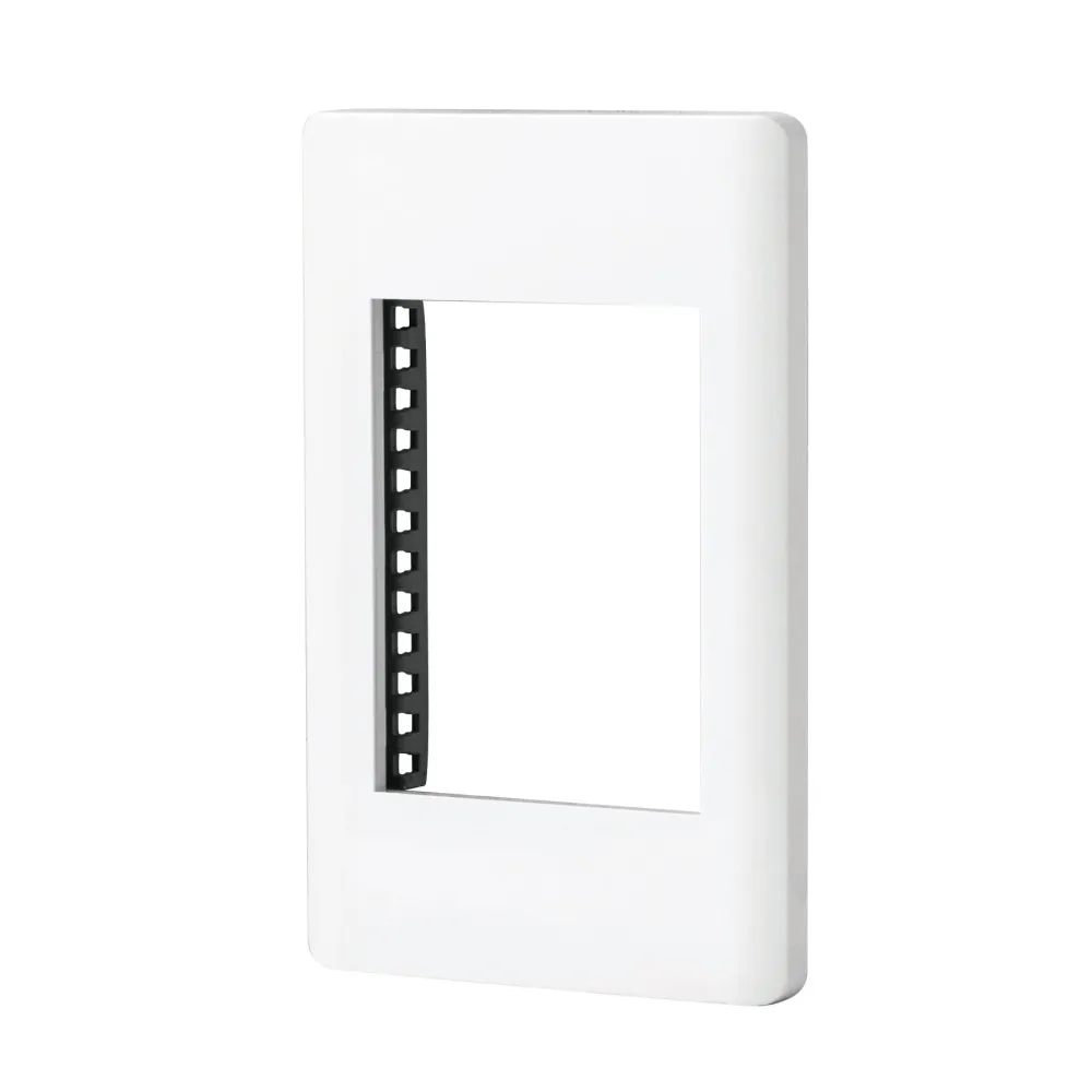 Placa blanca de 1 ventana 3 módulos, línea Lisboa, Volteck