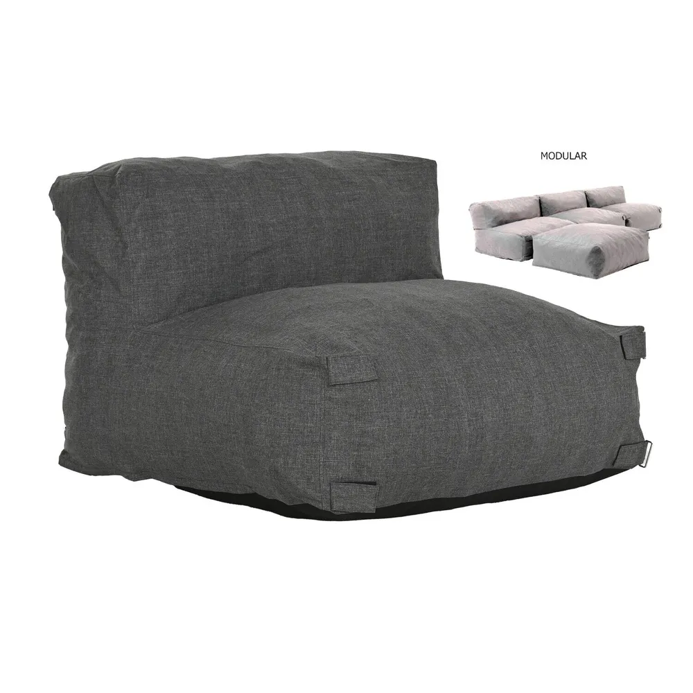 SILLON POLIESTER 90X87X65 ENSAMBLABLE GRIS