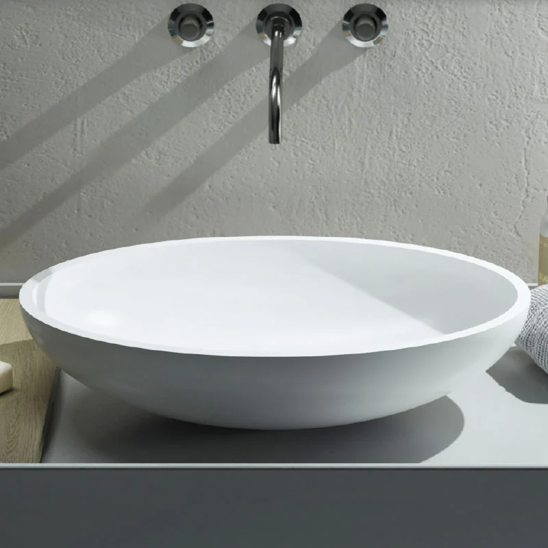 Certificado HACCP Lavabo da Appoggio Liso Surface modello Ovo Relax Design Bianco OPACO