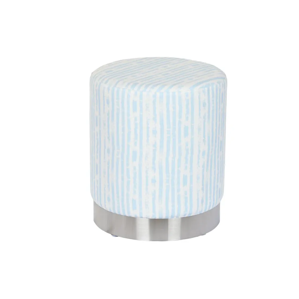 REPOSAPIES POLIESTER ACERO 34X34X40 RAYAS AZUL