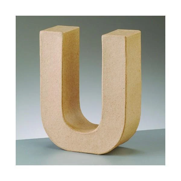 Letra 10x3cm U con Rosca Completa
