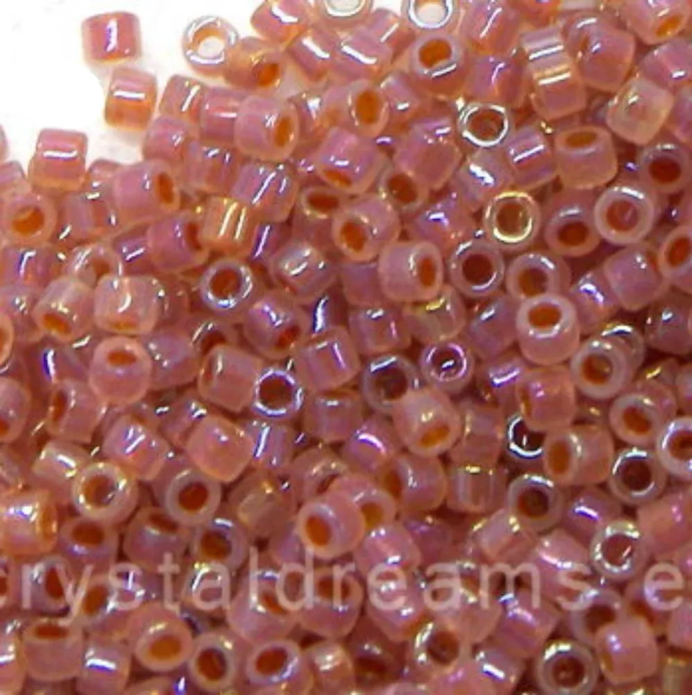 11/0 MIYUKI delica DB1733- Dark Peach Lined Opal AB - 1gr.