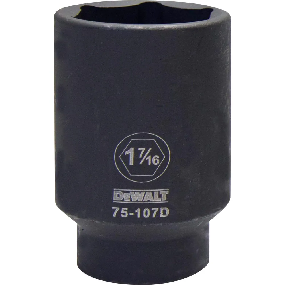 Dado de impacto profundo de 6 puntas SAE DeWalt de 1-7/16 pulg. x 1/2 pulg., 1 pieza