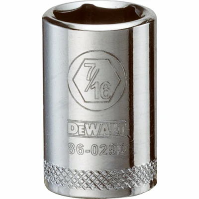 Dado de 6 puntas SAE DeWalt de 7/16 pulg. x 1/4 pulg., 1 pieza