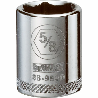 Dado de 6 puntas SAE DeWalt de 5/8 pulg. x 3/8 pulg., 1 pieza