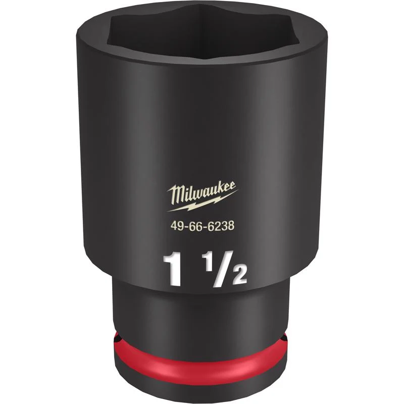 Dado de impacto profundo de 6 puntas SAE Milwaukee Shockwave de 1-1/2 pulg. x 1/2 pulg., 1 pieza
