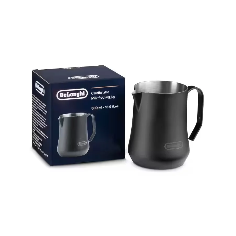 Porta Fresa Monte lait en acier inoxydable, noir, 500 ml, DeLonghi