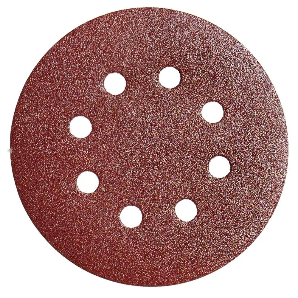 Carburo de Tungsteno Lija recambio velcro disco Ø 125 mm. con agujeros grano 180 (10 Piezas)