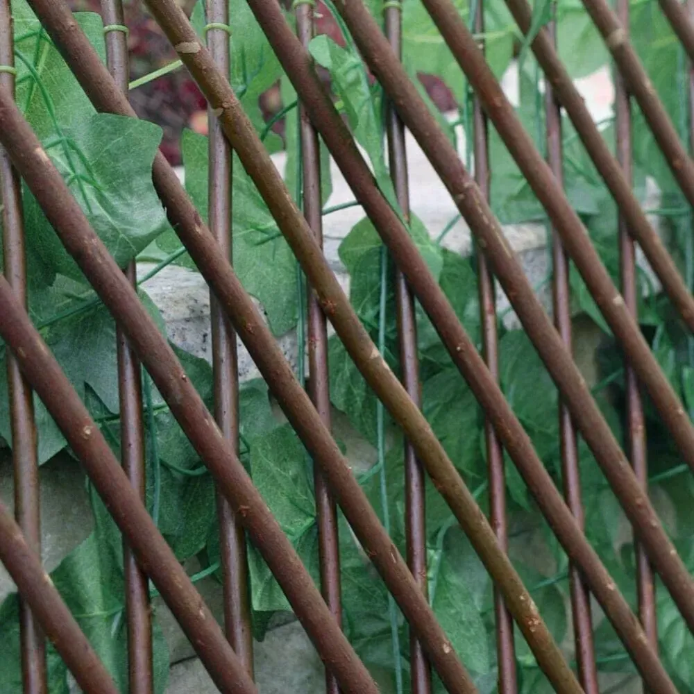Cloture de Jardin rétractable - Treillis extensible - Feuille de Lierre - Mur végétal