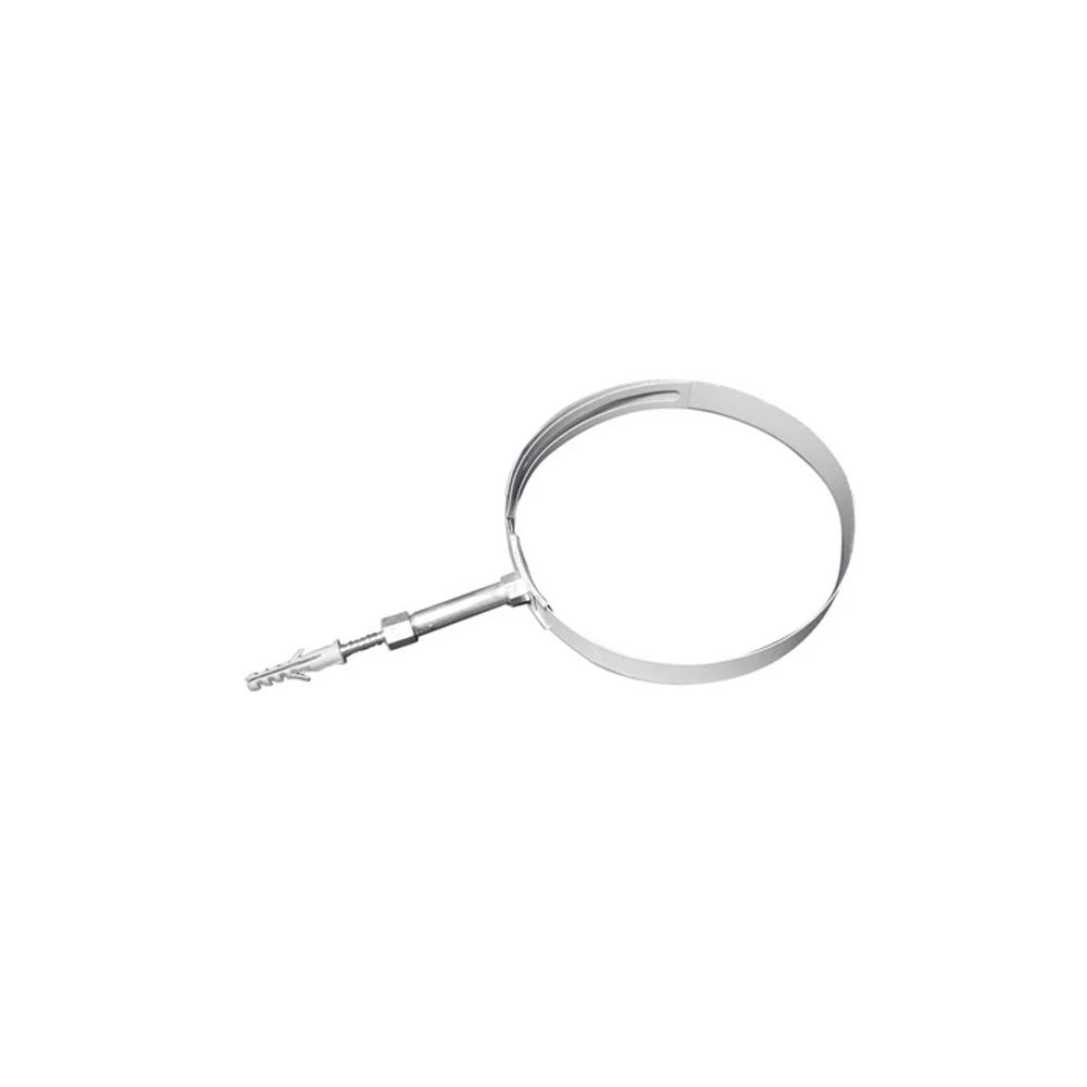 Corte Interrumpido Collare regolazione variabile per tubi fumo verniciato bianco diam. 140-200