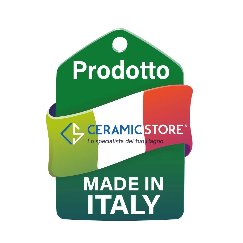 Elegante scarpiera 4 ante + 1 Cassetto con maniglia satinata Profondità 29 cm finitura Noce Stelvio / Specchio Naturale S...