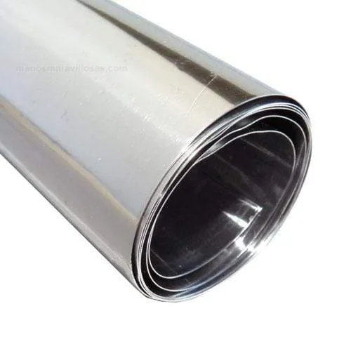 Estaño para repujar 0.1mm espesor, 47cm extenso xcm (venta minima 25cm) para Maquinado en Seco
