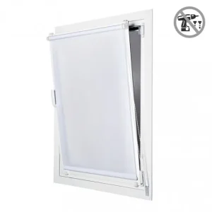 Estor Traslúcido Selecto, Estor enrollable decorativo con acabados metálicos Blanco, 45 x 180 cm