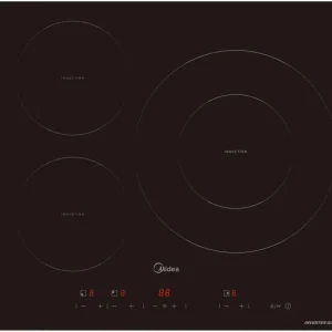 Midea MIH740T467K0 Placa de inducción , 3 zonas, Espacioso 60 cm, Negra