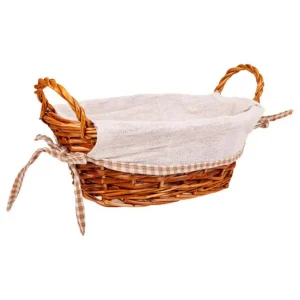 Panera mimbre forrada marrón 26x18x11 : Serie para Desbaste