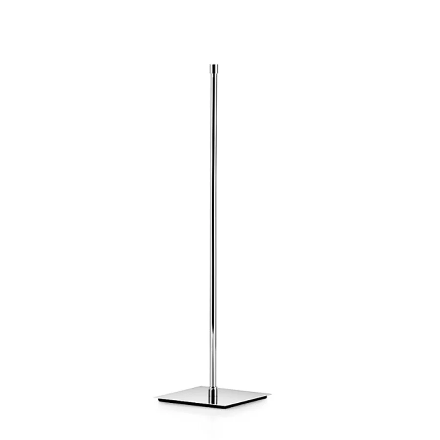 Piantana alta attrezzabile ottone cromato con base quadrata Lineabeta collezione Ranpin