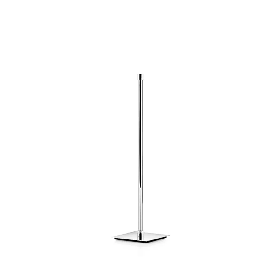 Piantana bassa attrezzabile ottone cromato con base quadrata Lineabeta collezione Ranpin