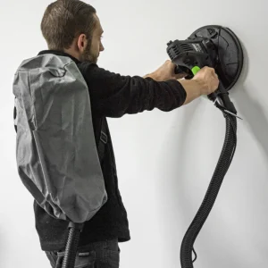 Ponceuse à plâtre 1220W – 225 mm – Vitesse réglable – Sac récupérateur & 8 abrasifs inclus