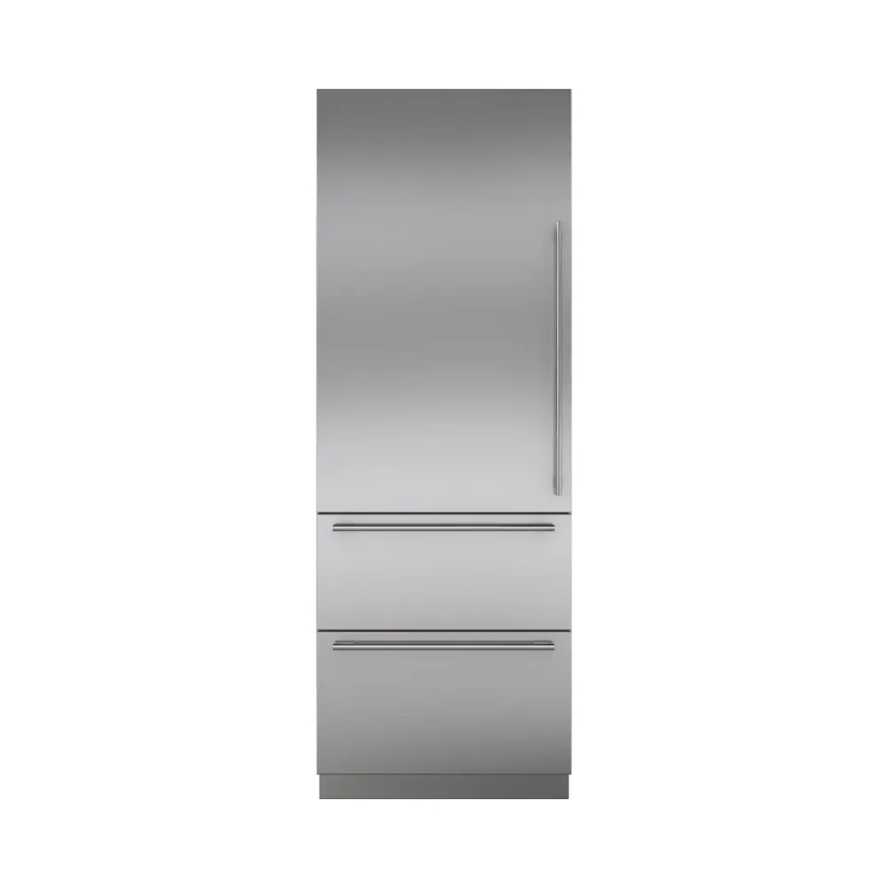 Refrigerador de diseño de 30" con dos puertas superpuestas y dispensador interno - Panelable