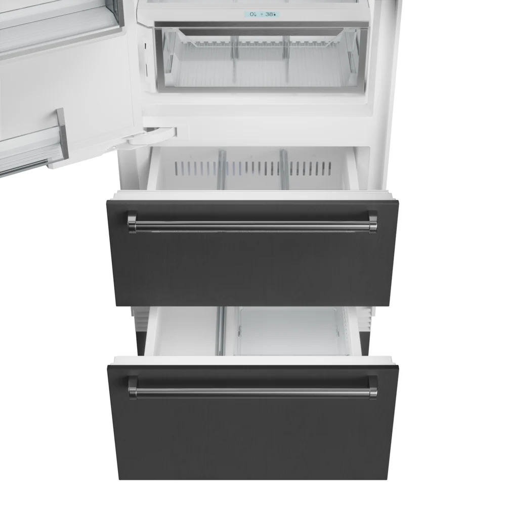 Refrigerador de diseño de 30" con dos puertas superpuestas y dispensador interno - Panelable