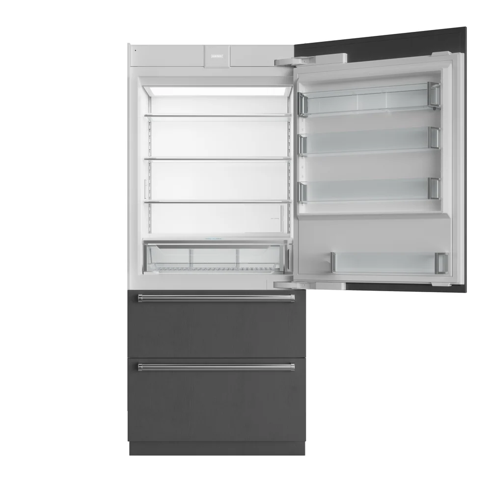 Refrigerador de diseño de 30" con dos puertas superpuestas y dispensador interno - Panelable