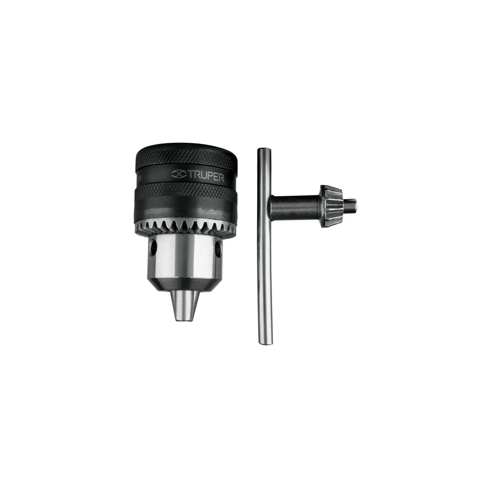 Placa de Corte Negativo Broquero 1/2" Con Llave, Cuerpo Moleteado, Truper 16478