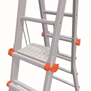 Gierre D4009 - Plataforma de trabajo para escaleras multifunción telescópicas para Trabajos en Altura