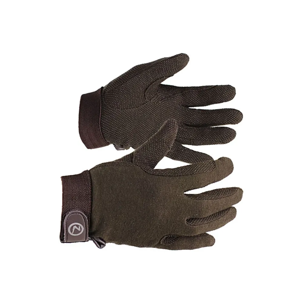 Basic Polygrip Riding Gloves Chocolate Brown XS
