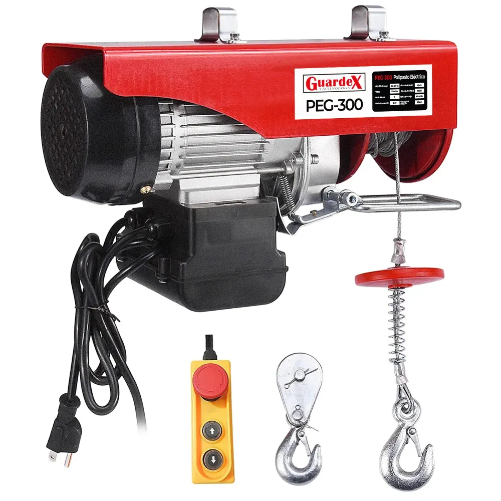 Polipasto electrico guardex pequeño grua carga max 600 kg