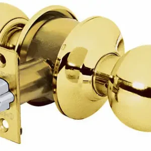 Pomo tipo esfera, latón deslumbrante, recámara con Llave de Seguridad