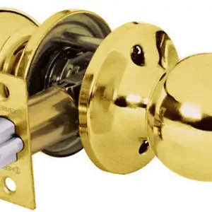 Pomo tipo esfera tubular, latón reluciente, recámara, hermex