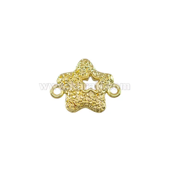 Volante de Mano Separador Chapa Estrella 15.1x19.4mm Dorado Luminoso