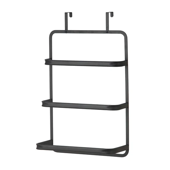 Porta asciugamani per porta doccia o schermo Acciaio Inox - Nero Compatible con Fresa de 10mm