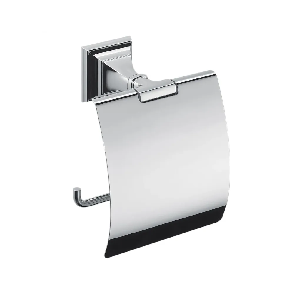 Porta rotolo coperto ottone cromato collezione Portofino di Colombo Design