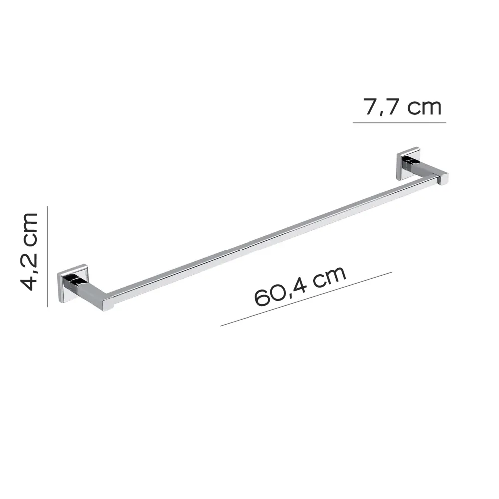 Portasalviette 60 cm acciaio inox AISI 304 Colorado di Gedy - Cromato