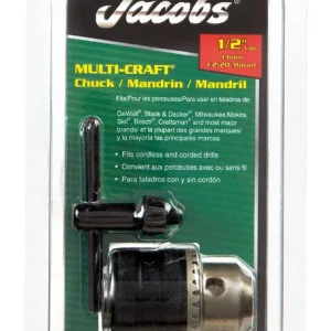 Portabrocas Jacobs de 1/2 pulg., vástago de 3 caras de 1/2 pulg., 1 pieza - Oferta de la semana